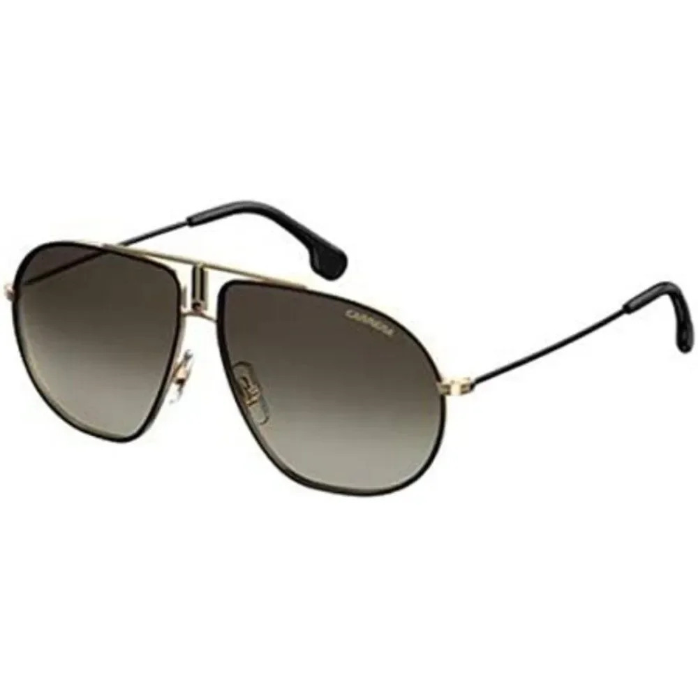 Carrera Bound Gold-Tone Metal with Black Acetate Arm Tips Sunglasses For…